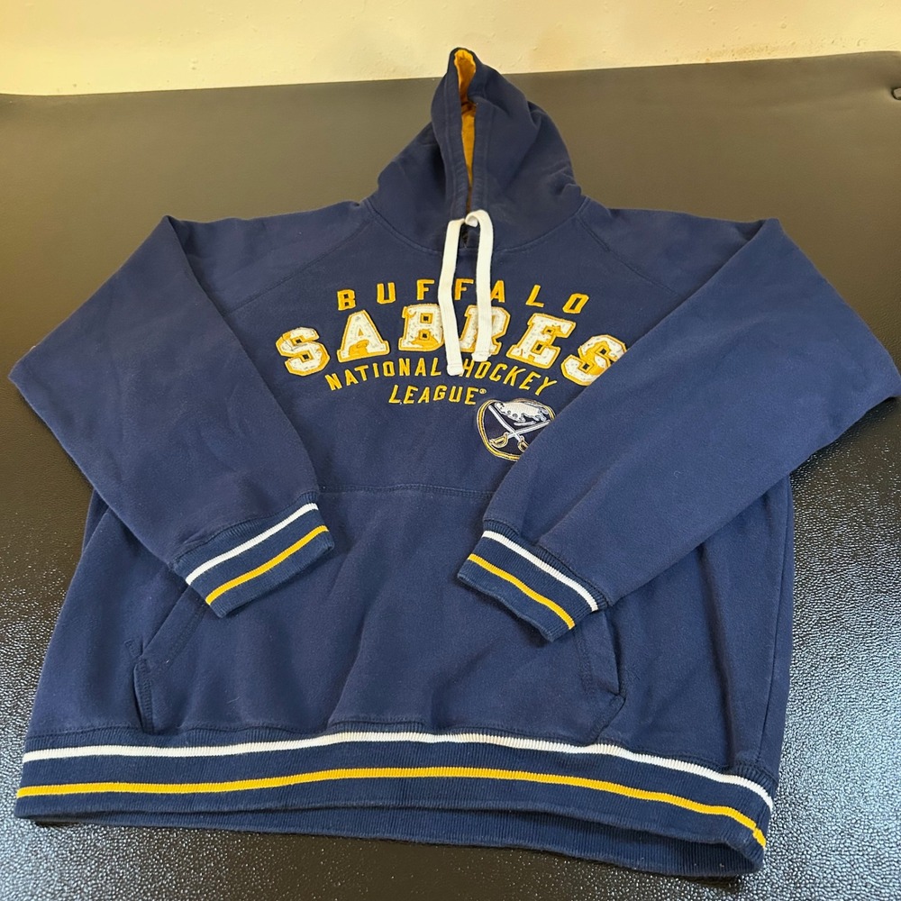 G III Sports Carl Banks Buffalo Sabres NHL Hoodie Sweatshirt Mens Extra Large